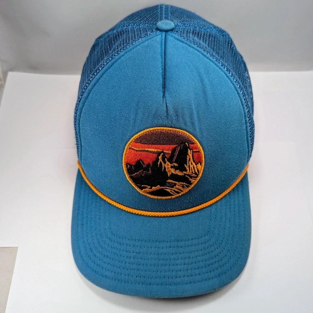 Patagonia‎ Heritage Fitz Roy Master Chief Tobago Blue 2014 VTG Mesh Trucker Hat